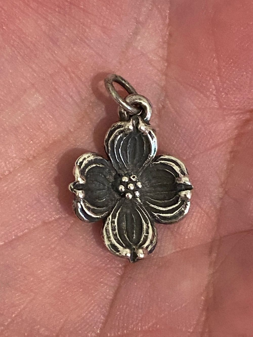 James Avery Retired Dogwood Flower Charm/Pendant 3/4”